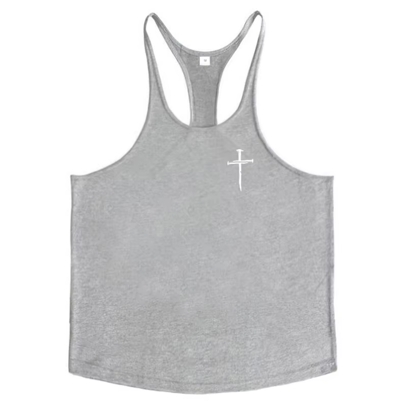 Gilets de Sport personnalisés pour hommes, imprimé croisé, musculation, course à pied, Fitness, chem