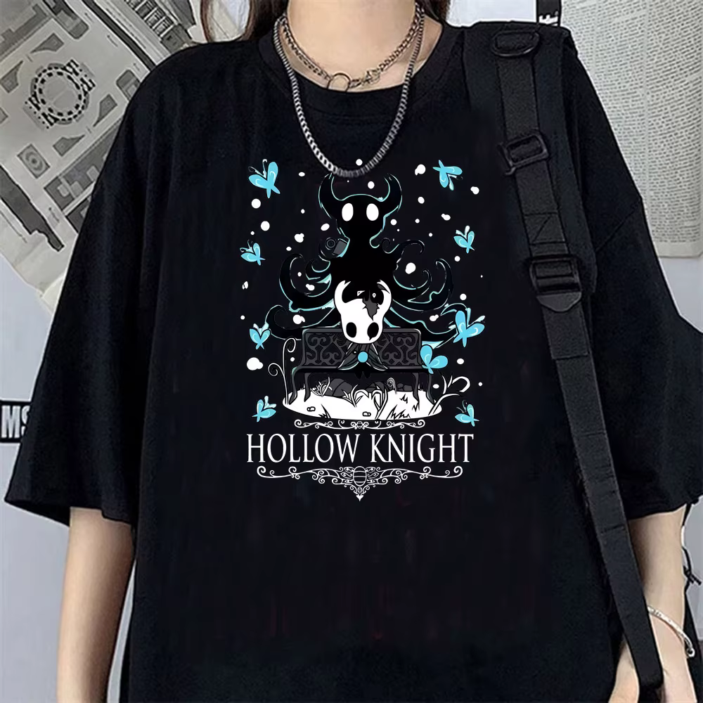 T-Shirt imprimé à motif de chanson de soie, chevalier creux, Hip-Hop, rétro, Anime, vêtements pour f
