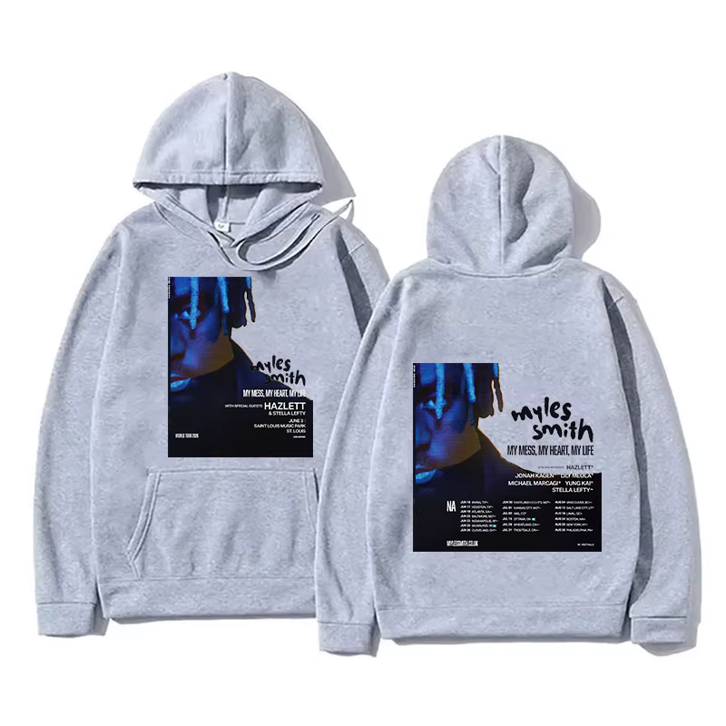 Sweat-shirts à capuche Myles Smith My Mess Man Tour 2026 pour hommes et femmes, vêtements de mode, s