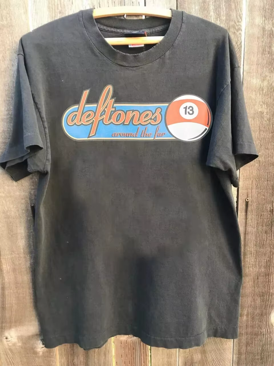 T-shirt unisexe en coton de style basique, reprise graphique, Deftones US 1998 Tour, charbon de bois