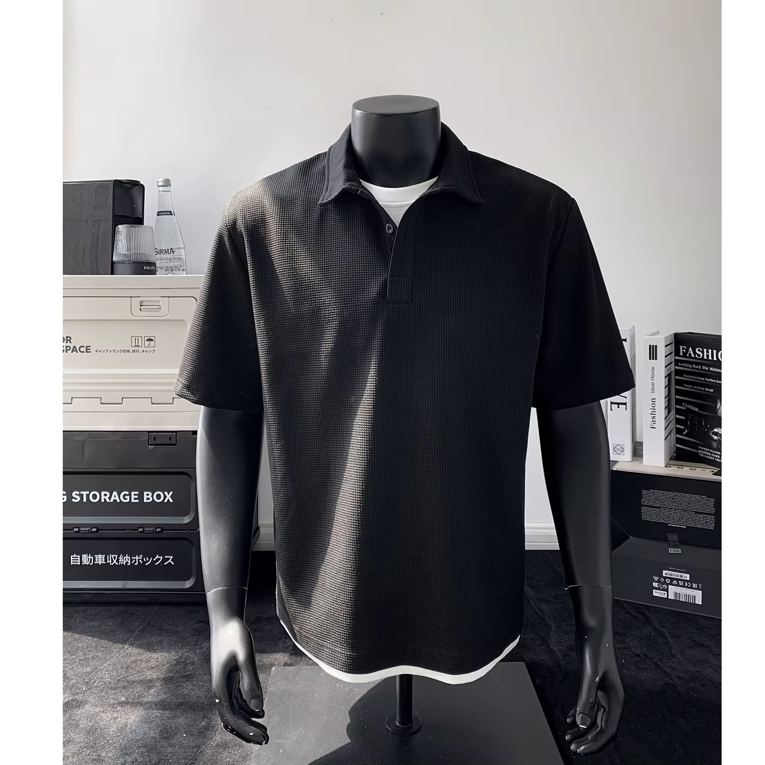 Polo à carreaux pour homme, col rabattu, manches courtes, t-shirt confortable, respirant, décontract