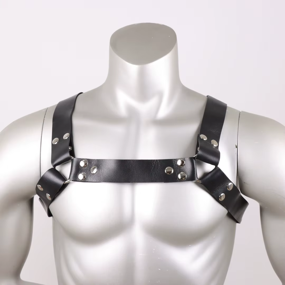Ceinture de poitrine en cuir pour hommes, bretelles multiples, Lingerie Sexy, Cosplay pour Bar, disc