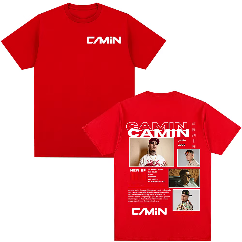 Rappeur Camin 2025 Tour graphique T-shirt vêtements pour hommes Hip Hop mode manches courtes T-shirt