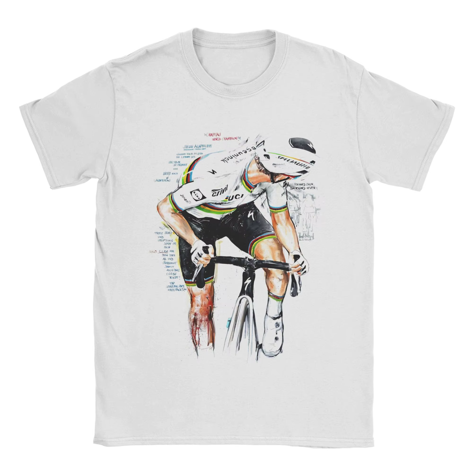 MVDP     Mathieu Van Der Poel T-shirts pour hommes et femmes, T-shirt de cyclisme Vintage en pur cot