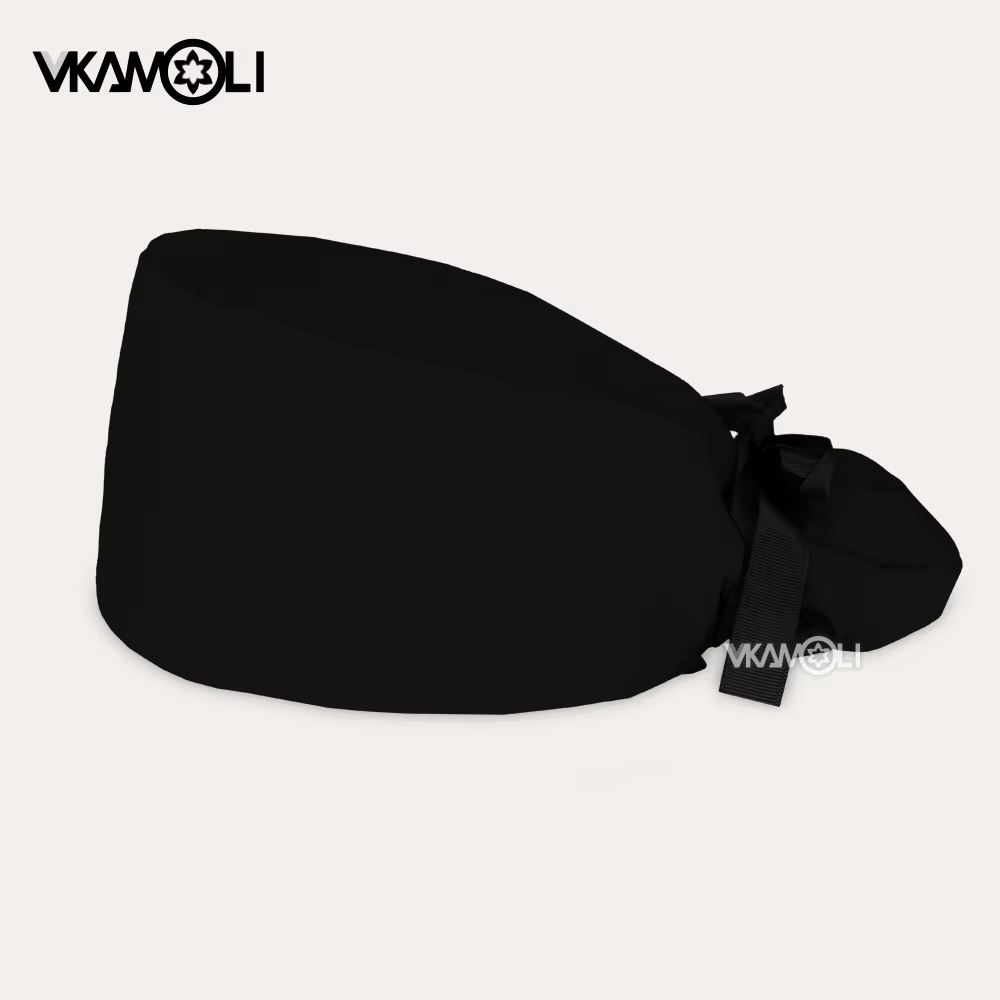 Bonnet queue de cheval multicolore de couleur unie, casquette chirurgicale pour cheveux longs pour f