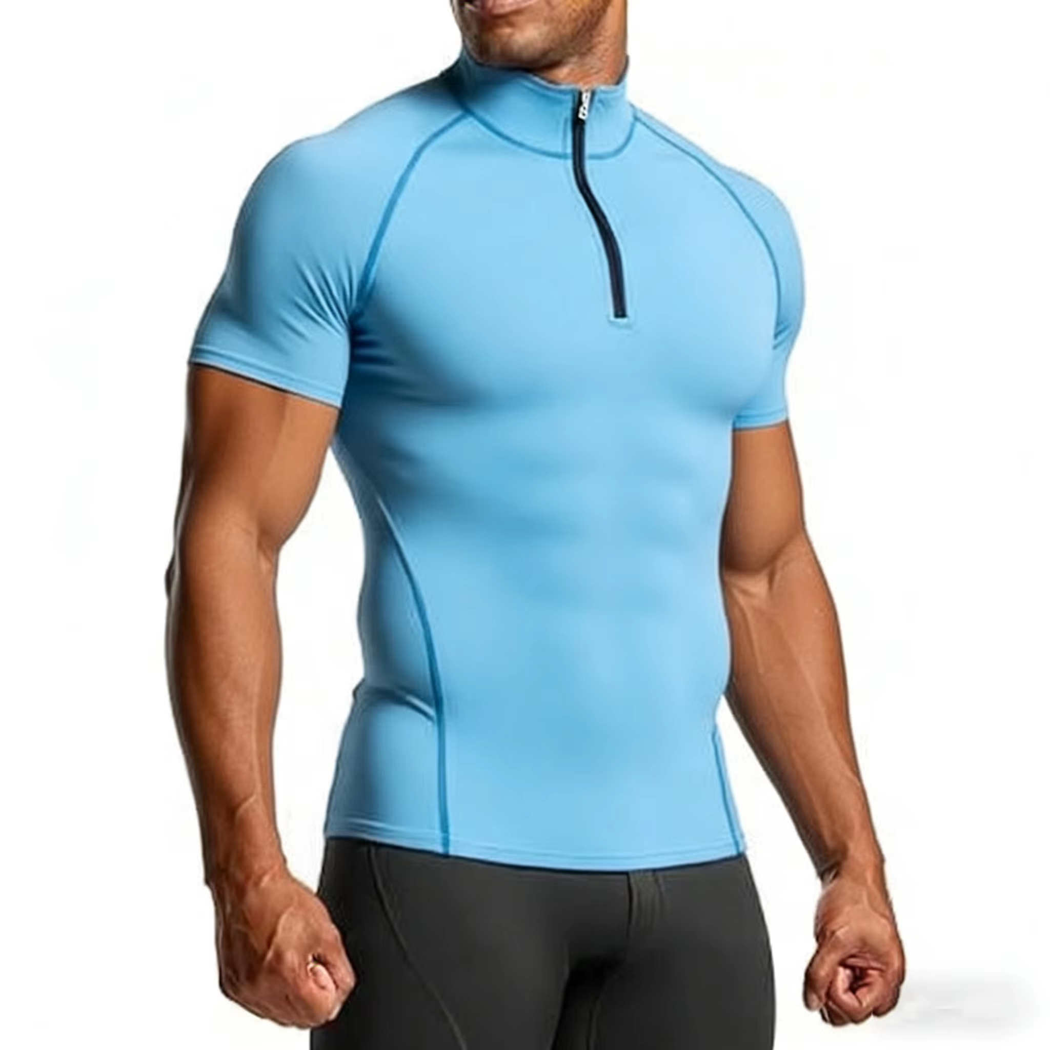 T-shirt de compression pour homme, vêtements de sport d'été, hauts de sport, vêtements d'entraînemen