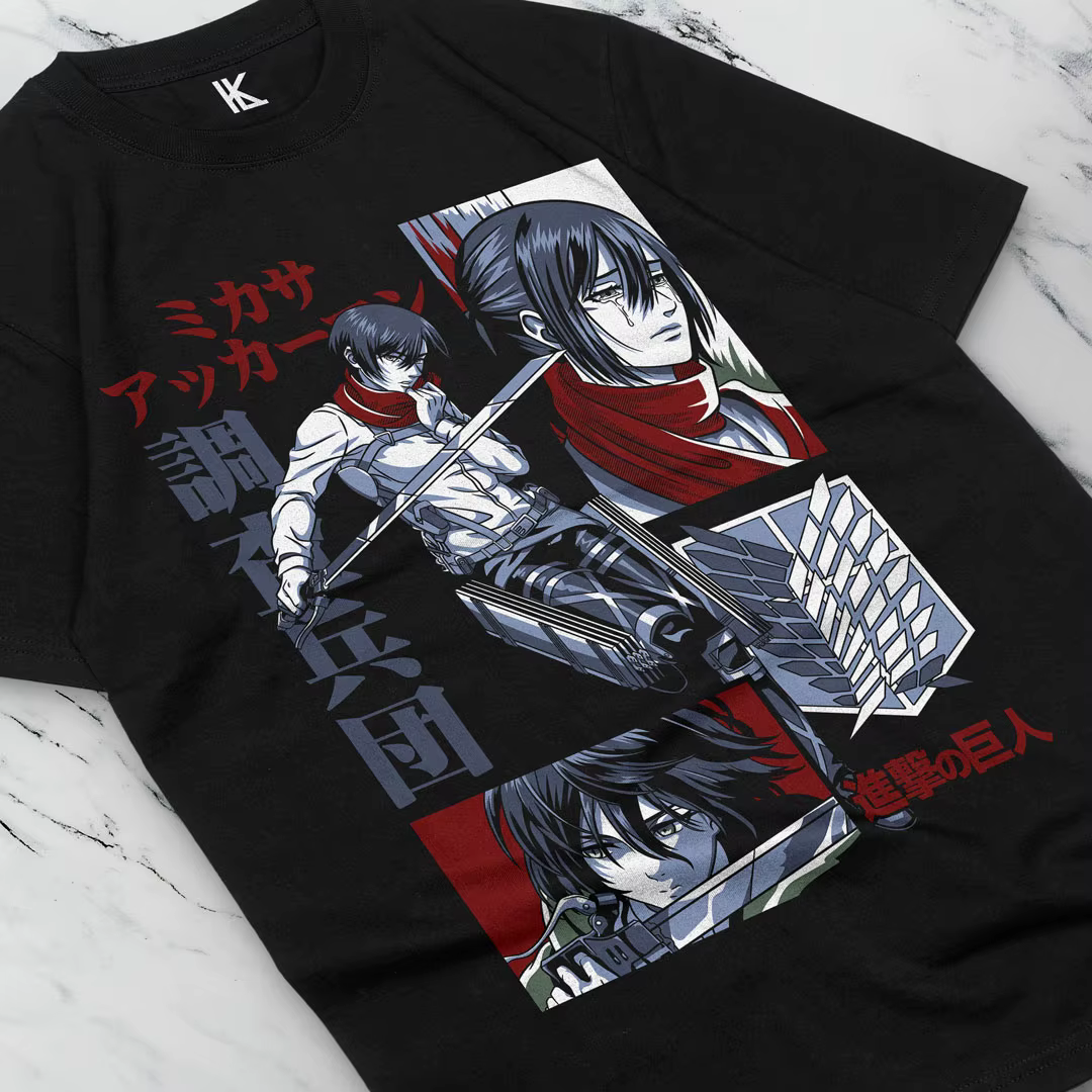 T-shirt unisexe Mikasa Ackerman, T-shirt Attack on Titan, Manga, All TANJudged