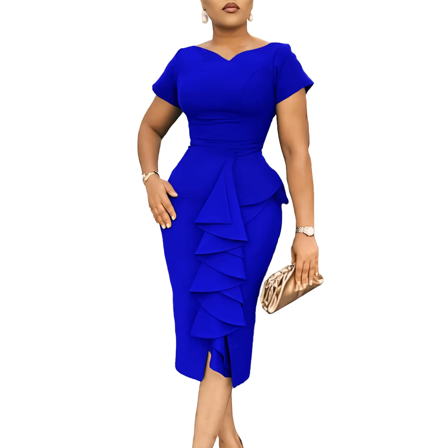Robe élégante à volants pour femmes, vêtements de grande taille, nouveau tempérament à la mode