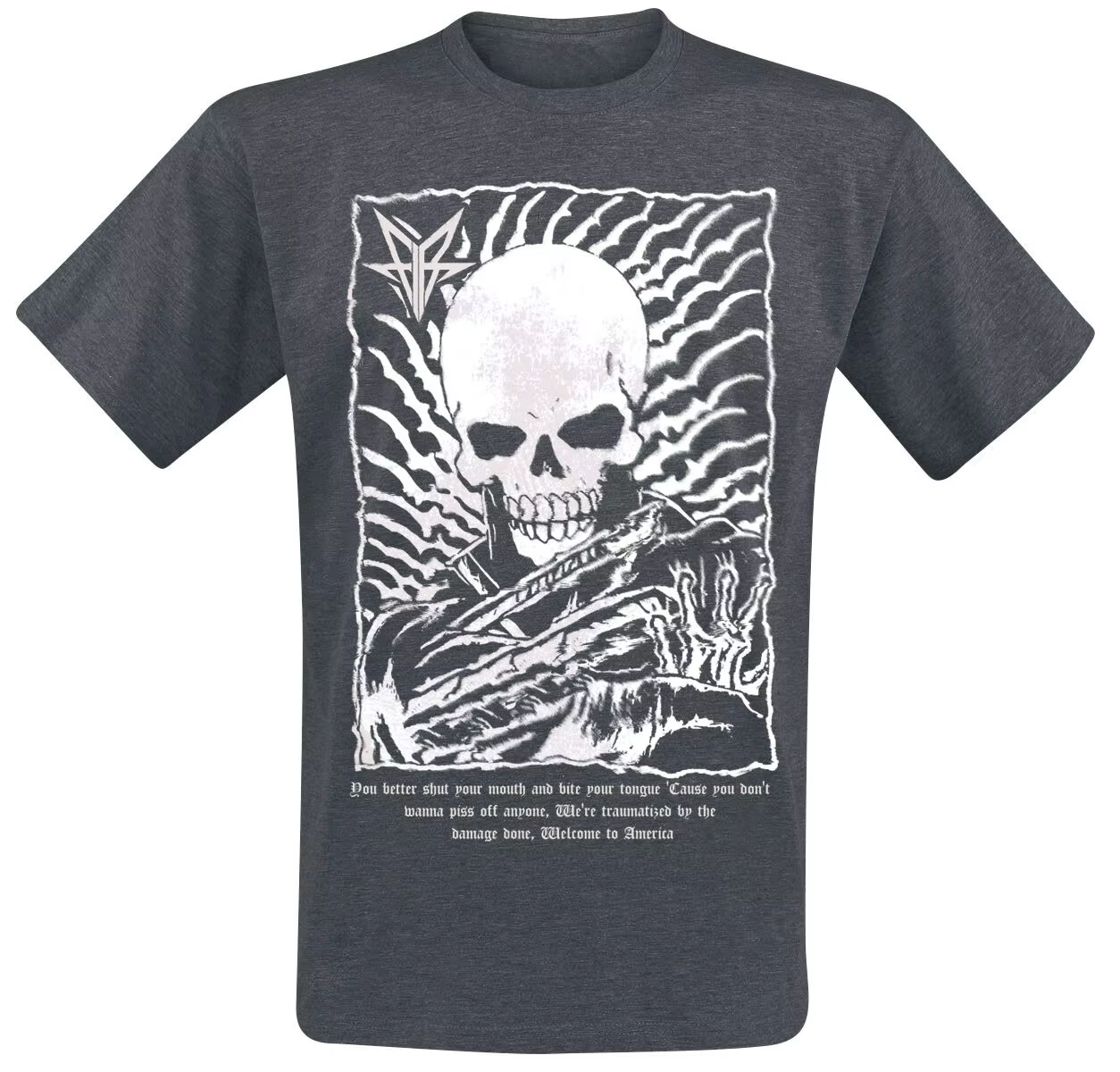 T-shirt unisexe 100 % coton avec logo Falling in Reverse Thorn imprimé, pour fans de groupe rock, dé