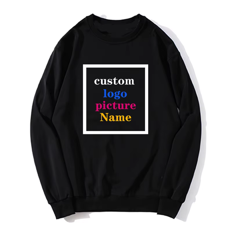Sweat-shirt à capuche en coton pour hommes, personnalisé avec votre propre Design imprimé, surdimens