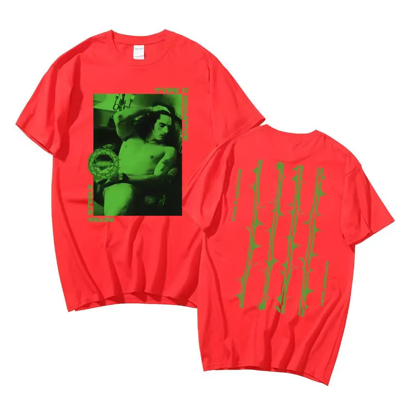 T-shirt en coton de type O pour hommes et femmes, art négatif, esthétique, mode masculine, vintage, 