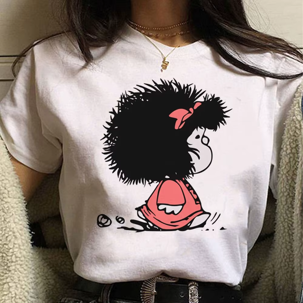 Mafalda t-shirts femmes harajuku japonais anime haut femme années 2000 manga vêtements