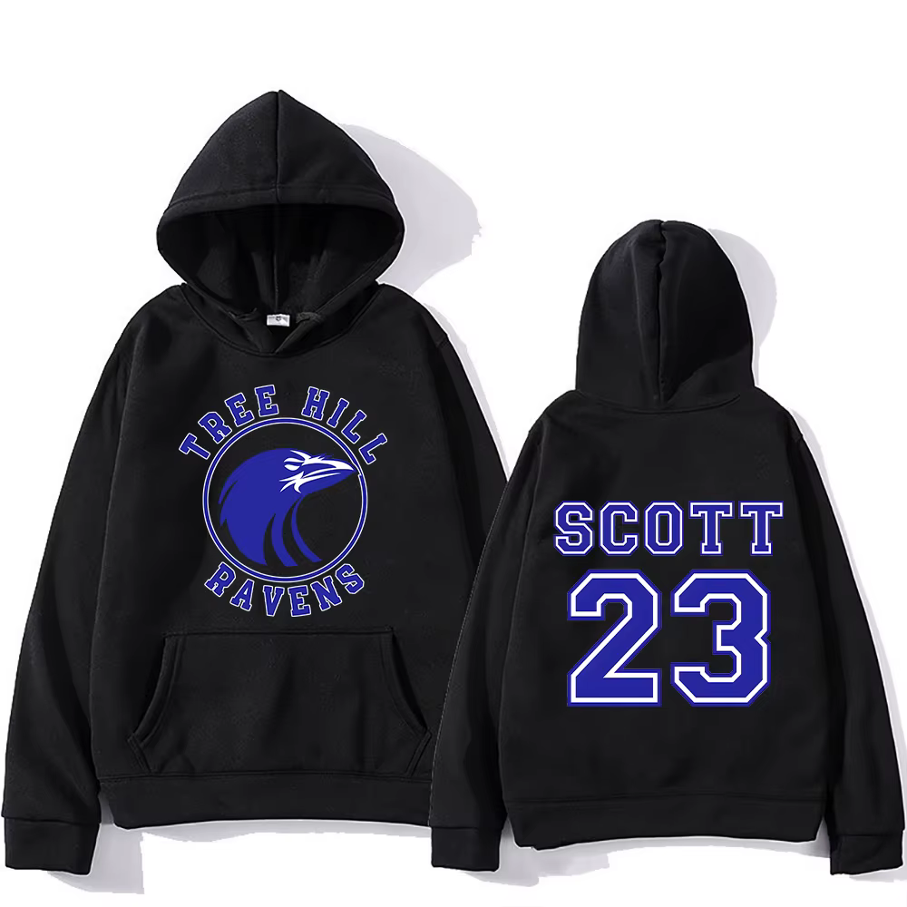 Sweats à capuche de basket-ball unisexes, pull Tree Hill Ravens Scott 23, vêtements de sport High St