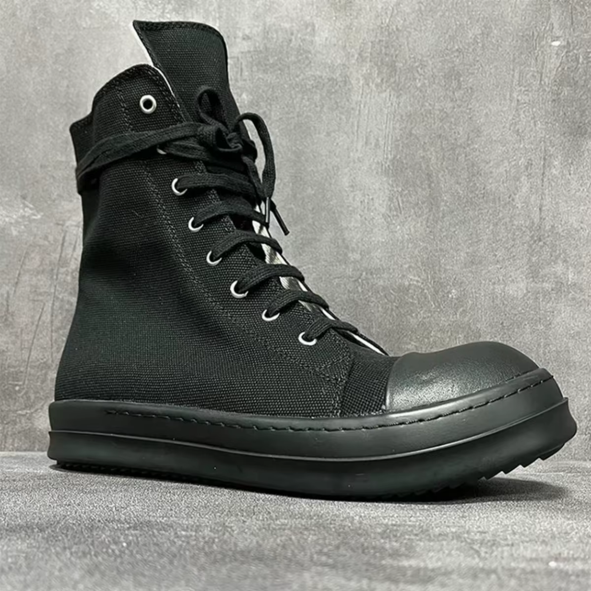 Ro bottes classiques hommes chaussure femmes Sneaker pleine toile noire chaussures hautes espadrille