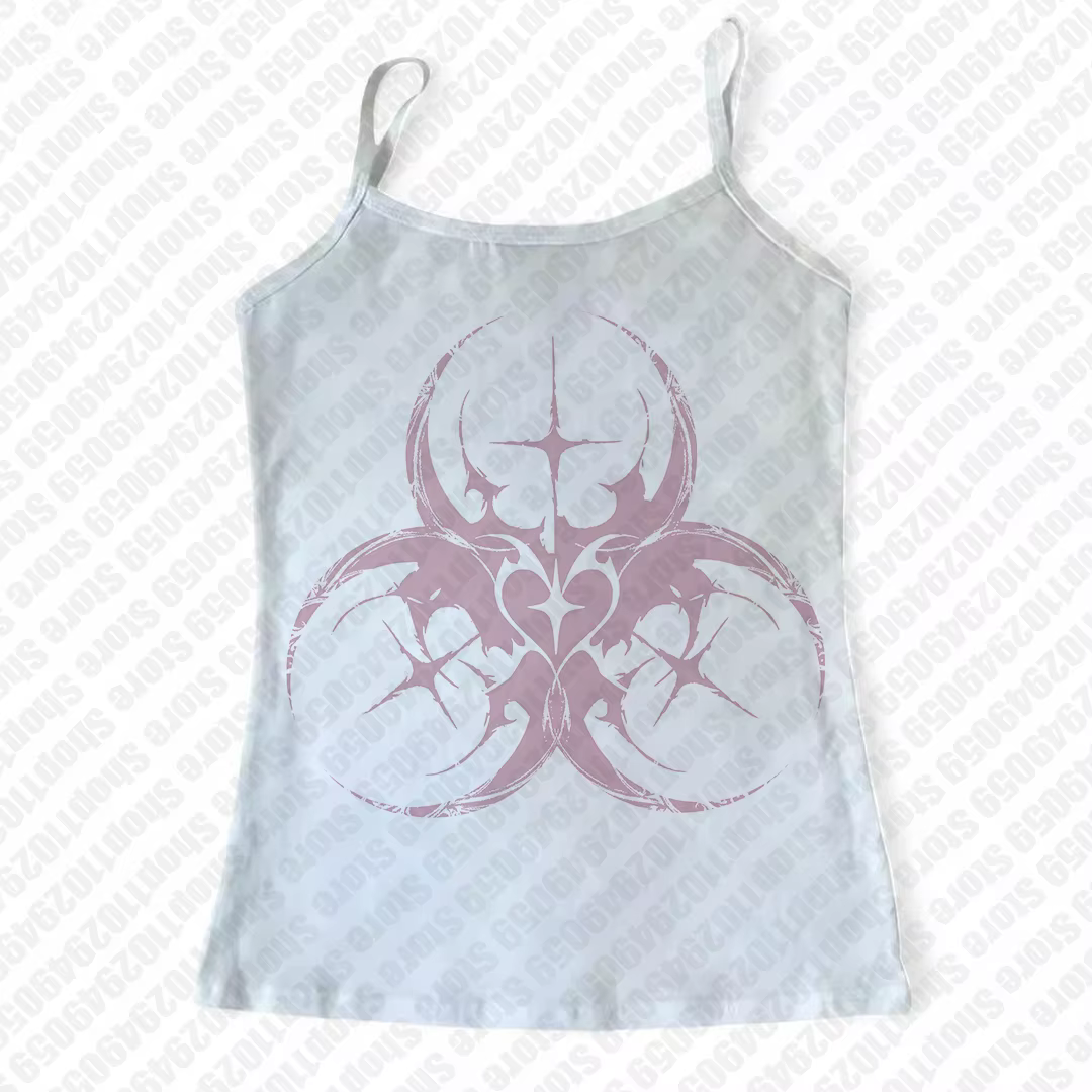 Débardeur Camisole Gothique Grunge Y2K pour Femme, Style Punk Années 2000, Imprimé Lettres, Vintage,