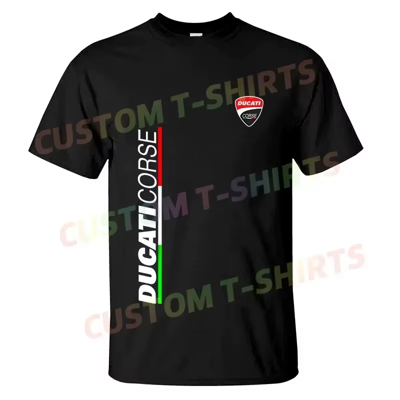 T-shirt décontracté 2026, nouvelle édition limitée, classique rétro, logo Ducatis Corse, t-shirt gra