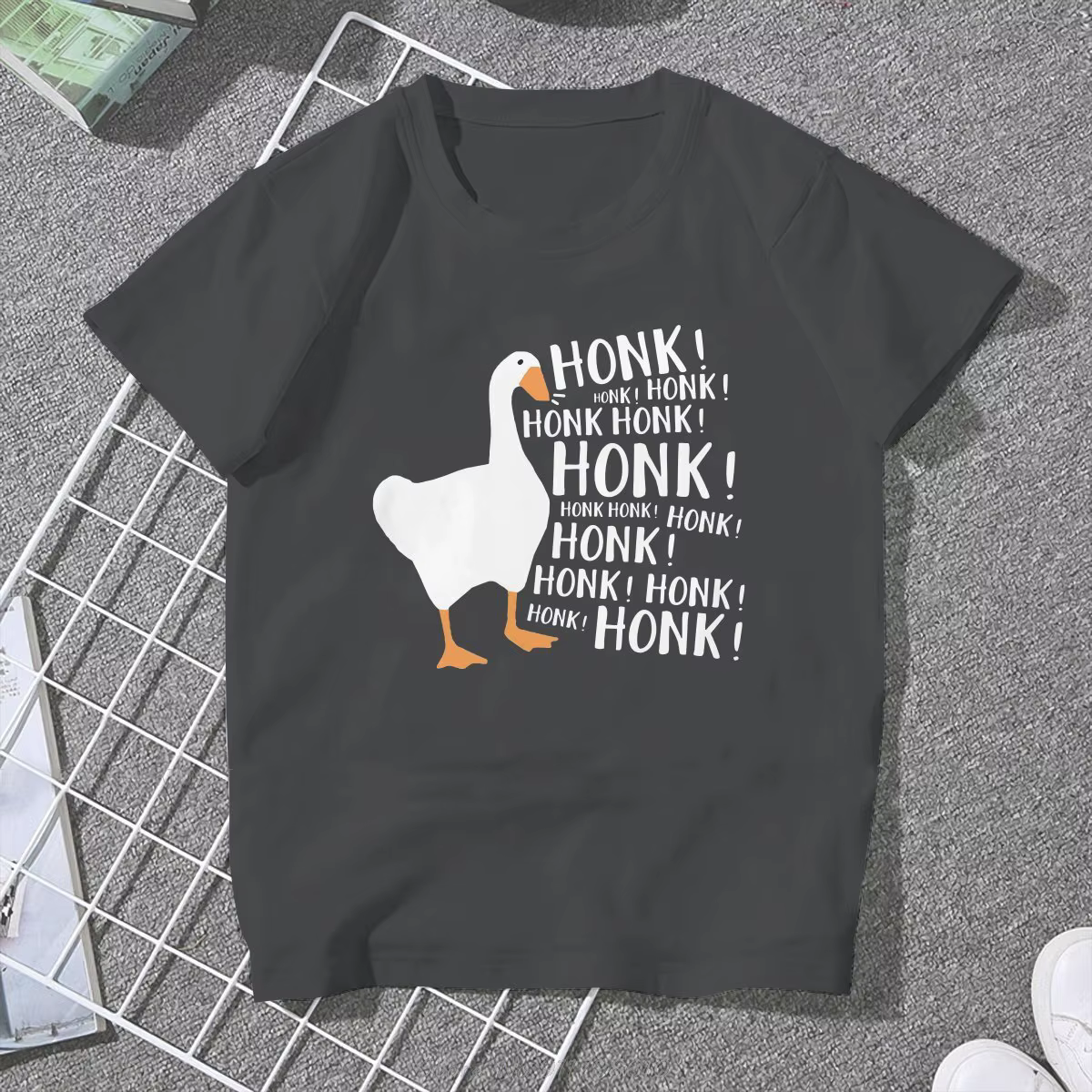 Honkers-T-shirt pour filles, sans titre Goose Game Tees, T-shirt pour dames, Économie d'été basiques