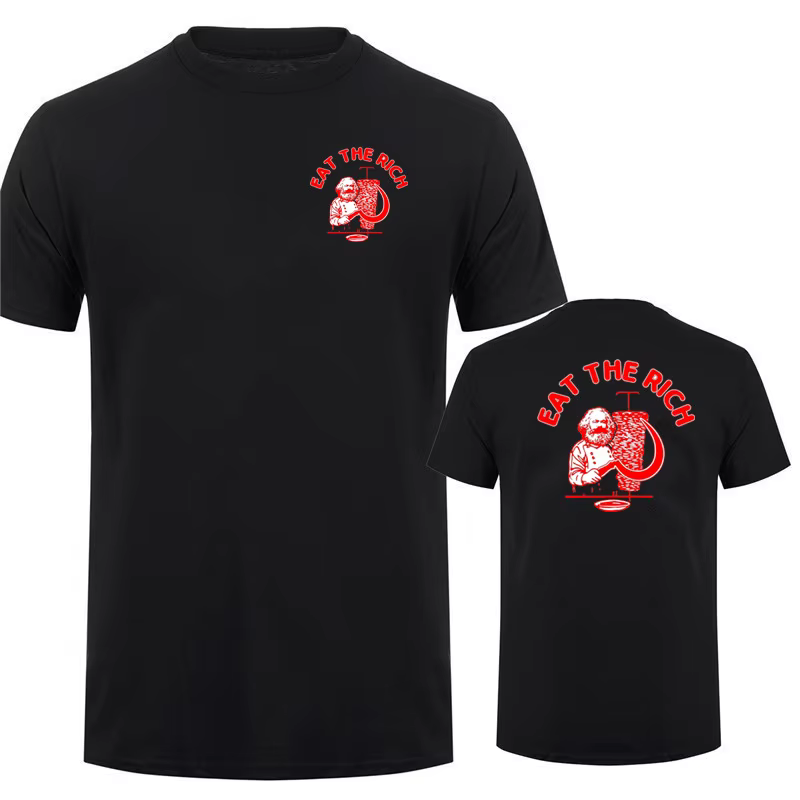 T-shirts Eat The Rich Doner Döner Kebab pour femmes et hommes, 100% coton, col rond, unisexe, décont