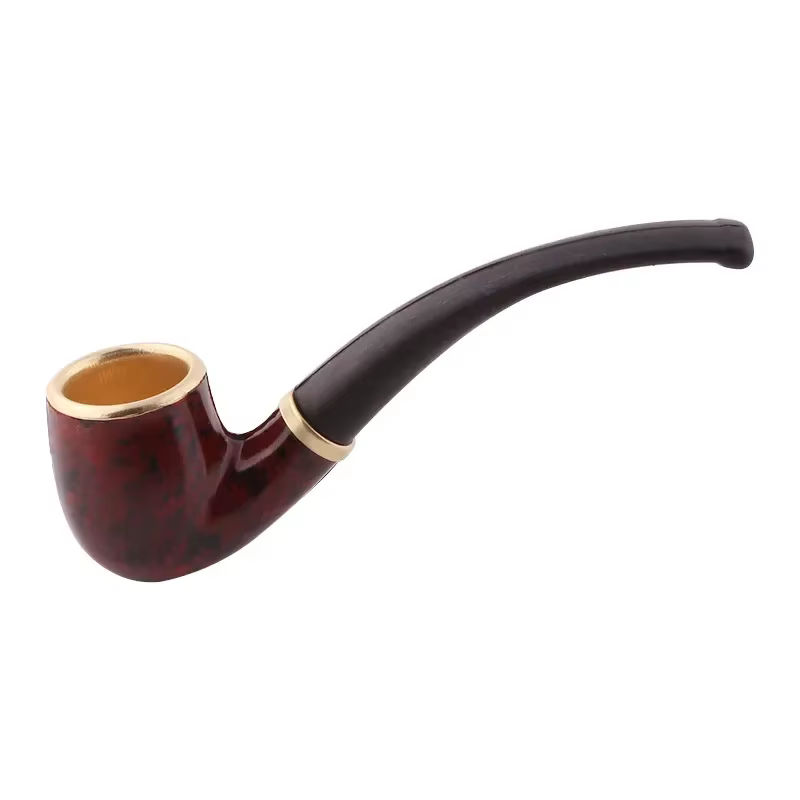 Accessoires de pipes à fumer en résine et bois, imprimé léopard, détachables, portables, lavables, v