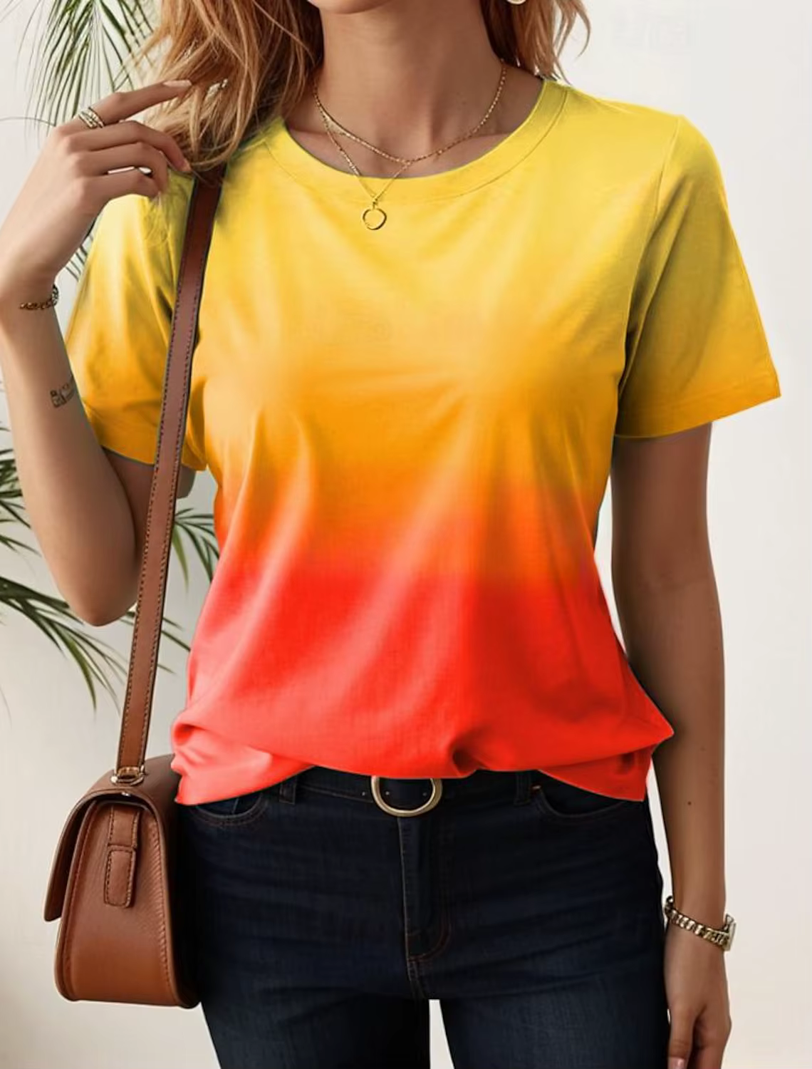 Économie College dégradés 3D pour femmes, t-shirts décontractés, vêtements féminins de rue, été, res