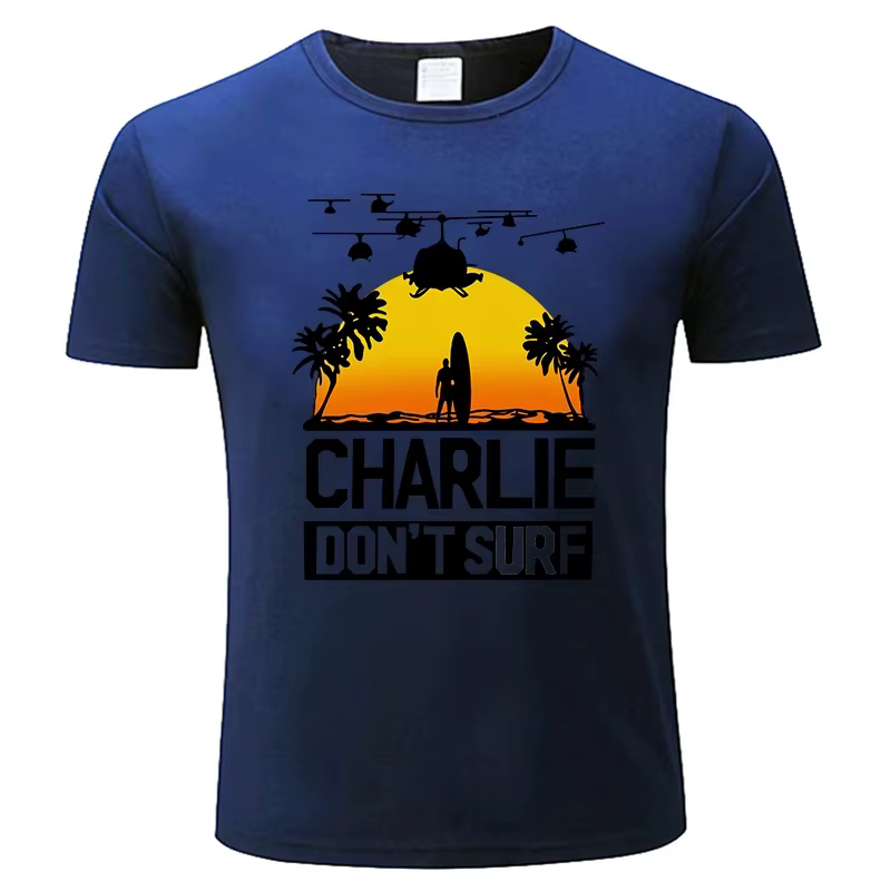 T-shirt Charlie Dont Surf Homme, Film Apocalypse Now, T-shirt Homme, Mode Coton, Chemise Scopique, S