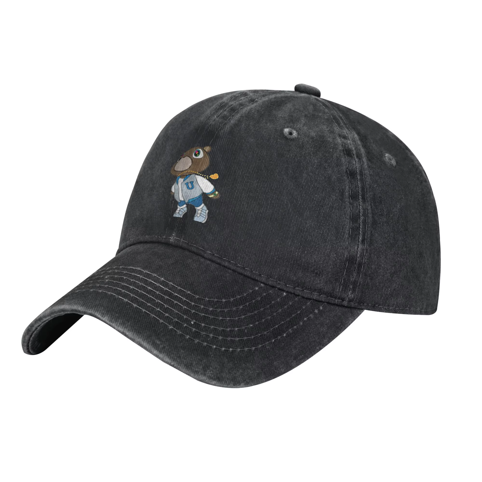 Kanye West – casquette de Baseball ours de remise de diplôme, casquette de soleil délavée Vintage po