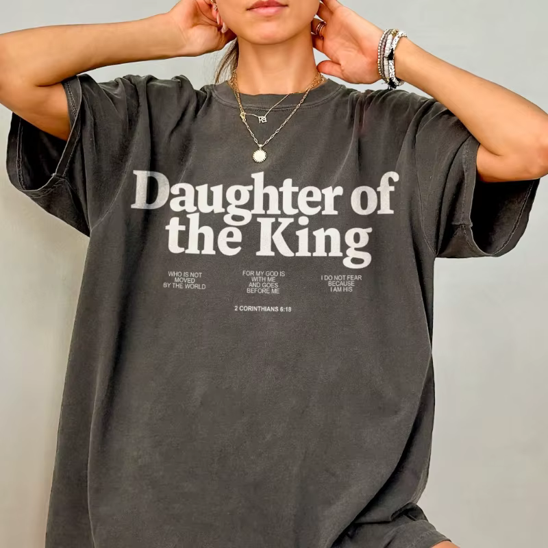 T-shirt Fille du Roi, T-shirt chrétien, T-shirt Jésus est roi, T-shirt Love Like Jesus, T-shirt grap