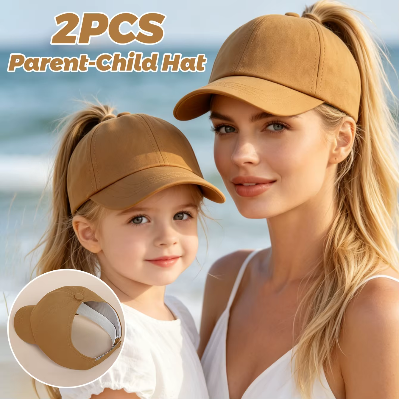 Lot de 2 casquettes de baseball parent-enfant - Idéales pour les mères et les filles, casquettes à v