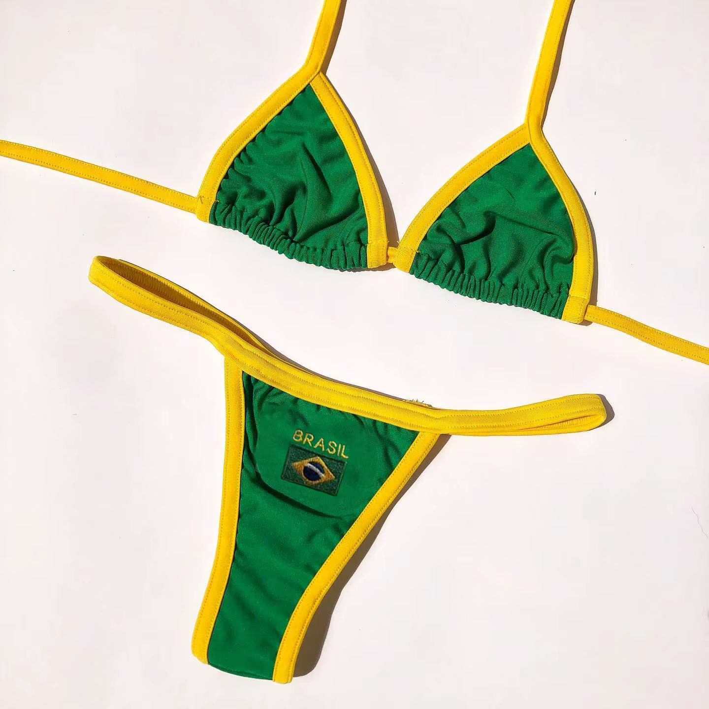 Ensembles de bikinis triangle sexy pour femme, style vintage grunge, dos nu, mode estivale urbaine e