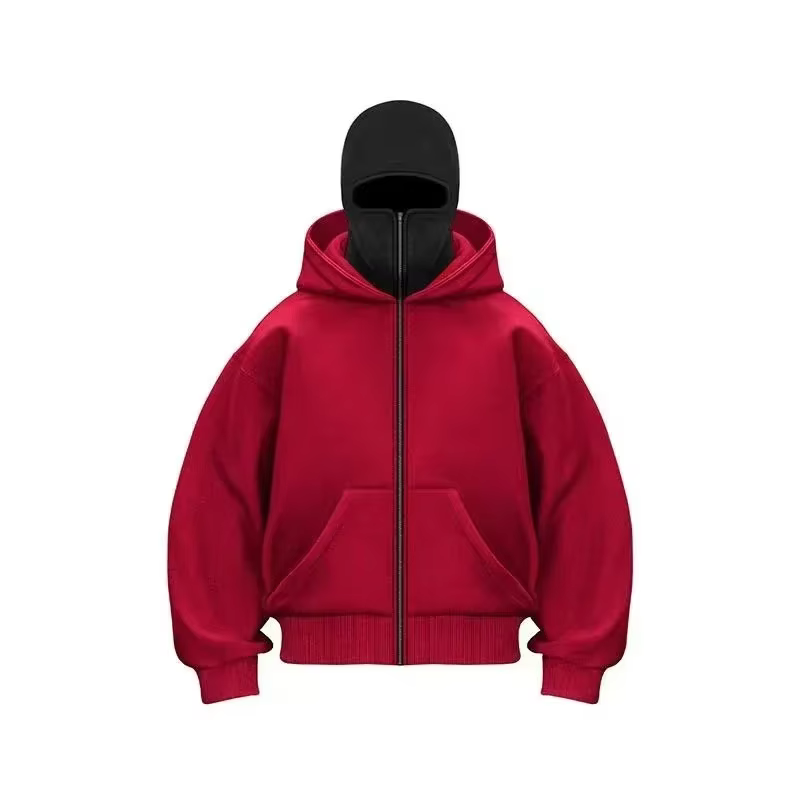 Y2K Ninja Harajuku sweat à capuche zippé chaud Double couche veste froide à la mode motif brodé fran