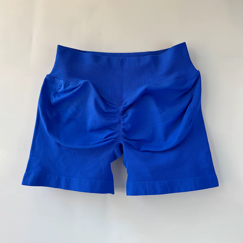 AURA SHARK Short de yoga sans couture pour femme, 4,5 pouces, avec effet froncé aux fesses, taille b