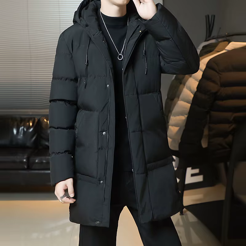 Hiver hommes grand Long coton manteau veste chaud épais chaud Parka vêtements d'extérieur grande tai