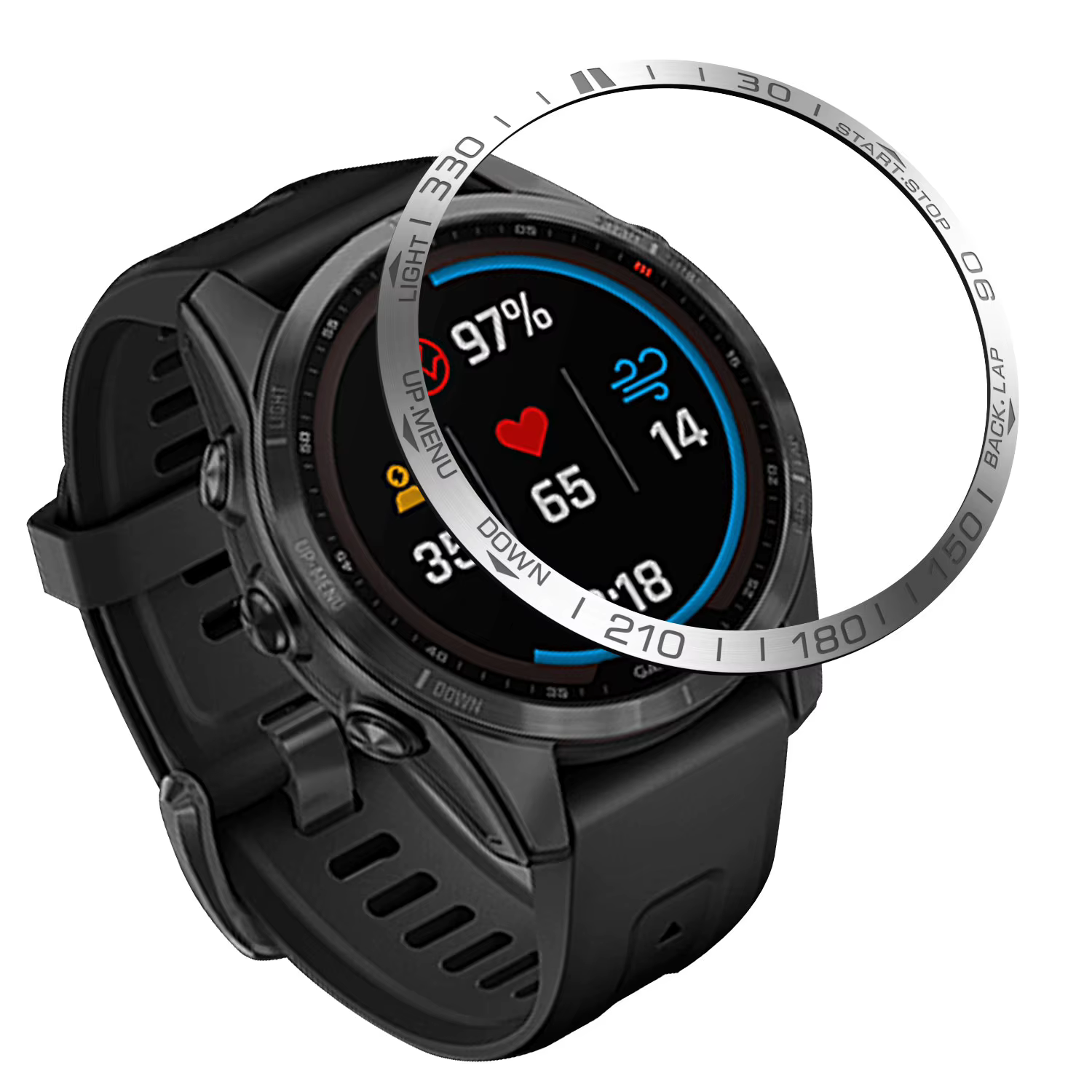 Étui adhésif pare-chocs pour fenix 7, accessoires, lunette métallique pour Garmin Fenix 7X 7S, annea