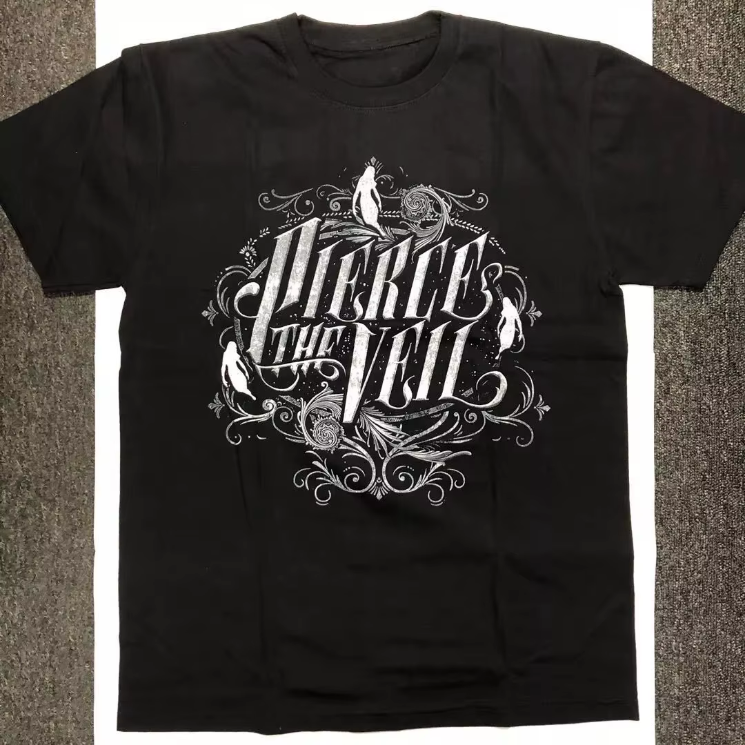 Pierce The Veil Band manches courtes coton noir unisexe chemise t-shirt hommes femmes été décontract