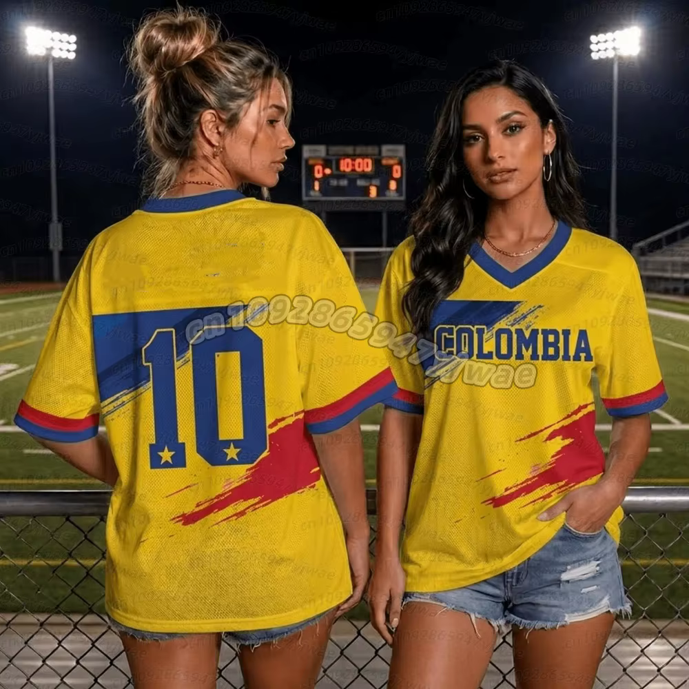 26 T-shirts imprimés pour femmes, maillots de supporters de football de Colombie pour hommes, t-shir