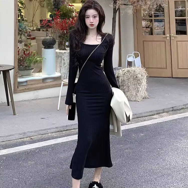 Robes femmes robe modeste printemps Satin pure couches ceintures artistique Style français tempérame