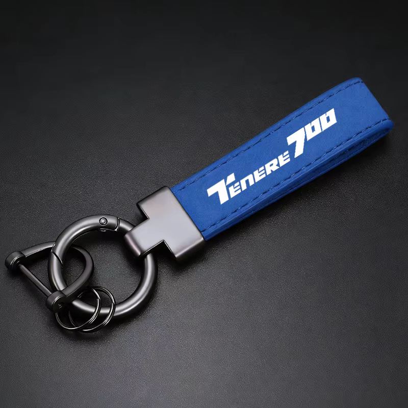 Porte-clés en cuir et daim avec logo tendance pour moto Yamaha TENERE 700 Tenere700 XTZ 700 T700 201