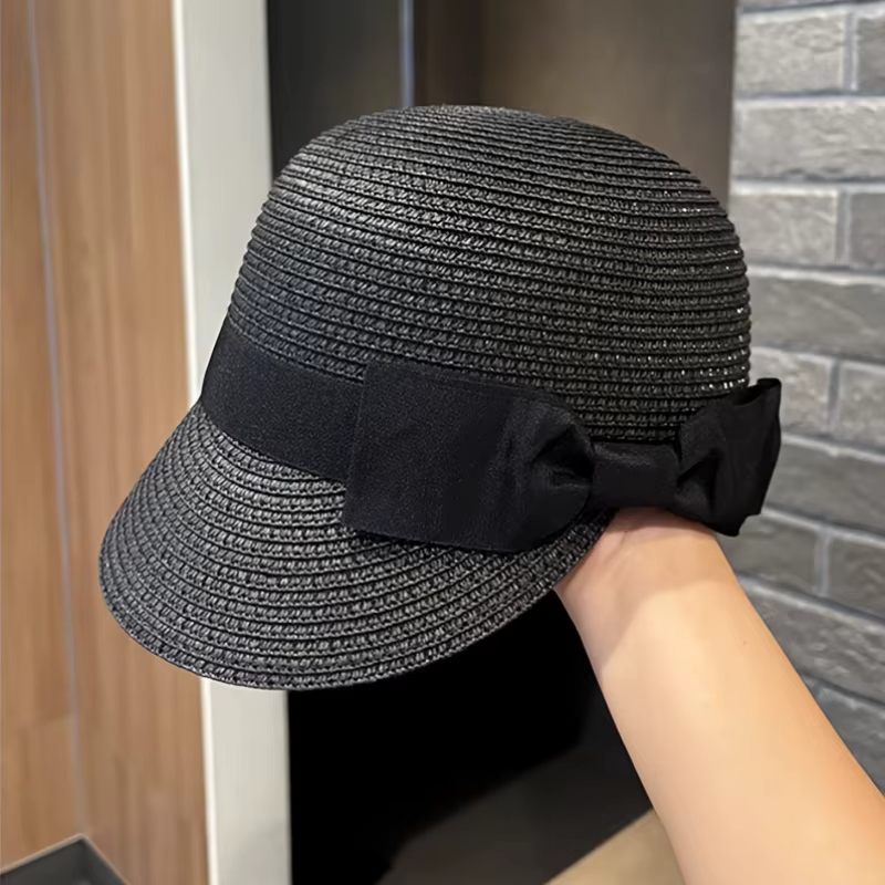 Mode femmes chapeau de paille Fedora été Protection solaire Anti-soleil casquette d'équitation rédui