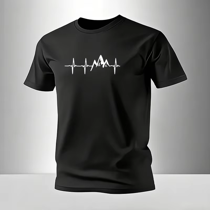T-shirt pour homme en coton décontracté à manches courtes, vêtements de sport pour l'extérieur, jogg