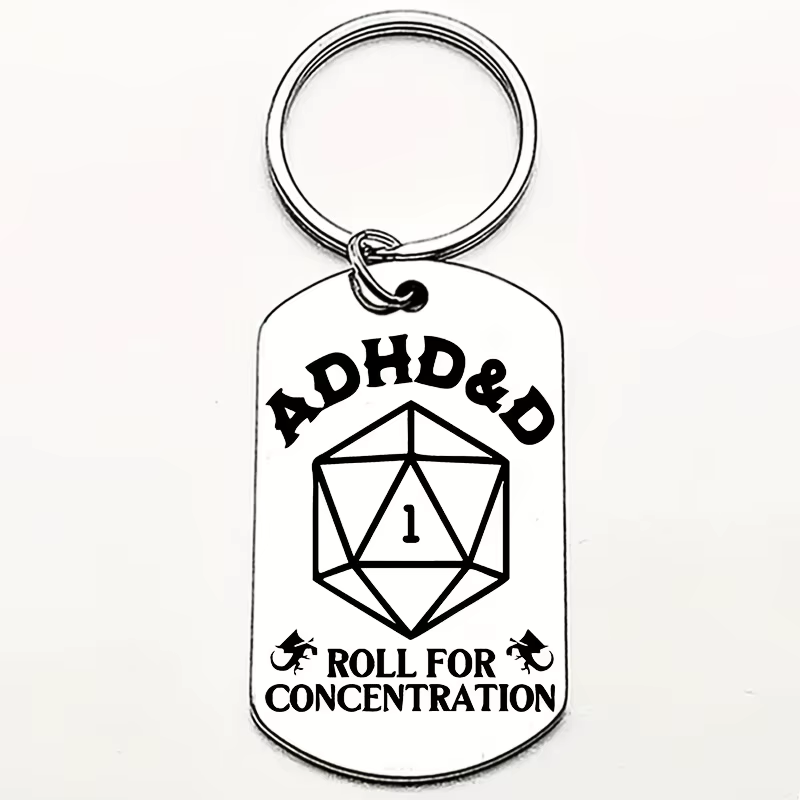 Rouleau ADHD&D pour porte-clés de concentration – Aide pour la conscience et la mise au point du TDA