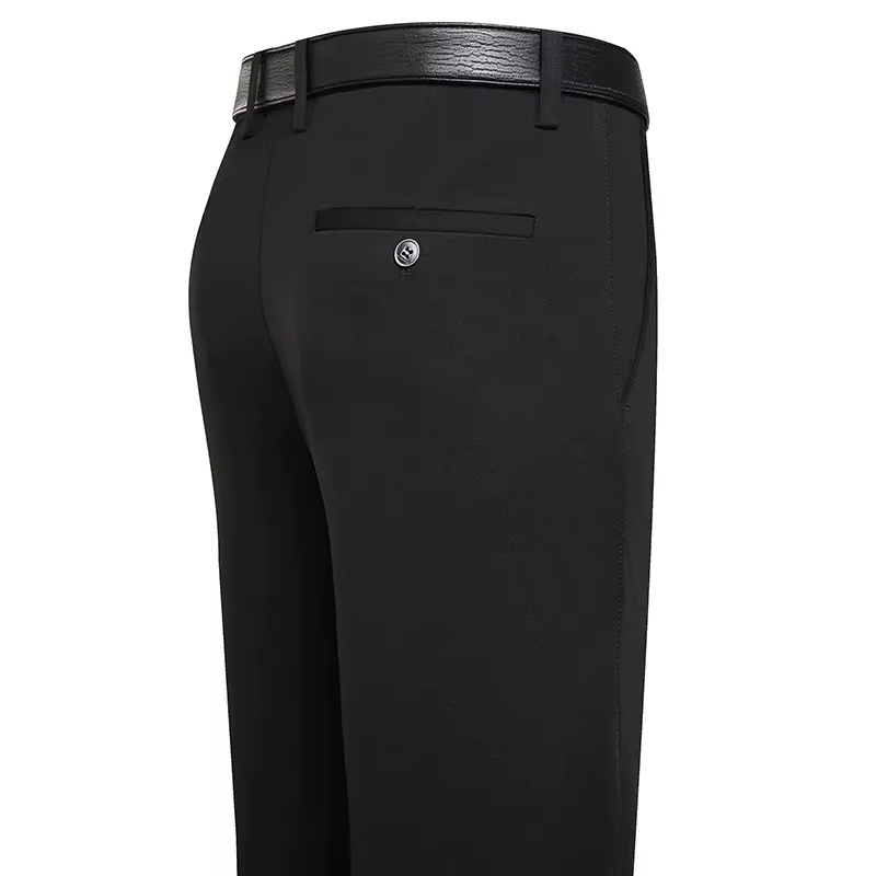 Pantalon de costume pour hommes, pantalon d'affaires décontracté, robe formelle, pantalon droit élas