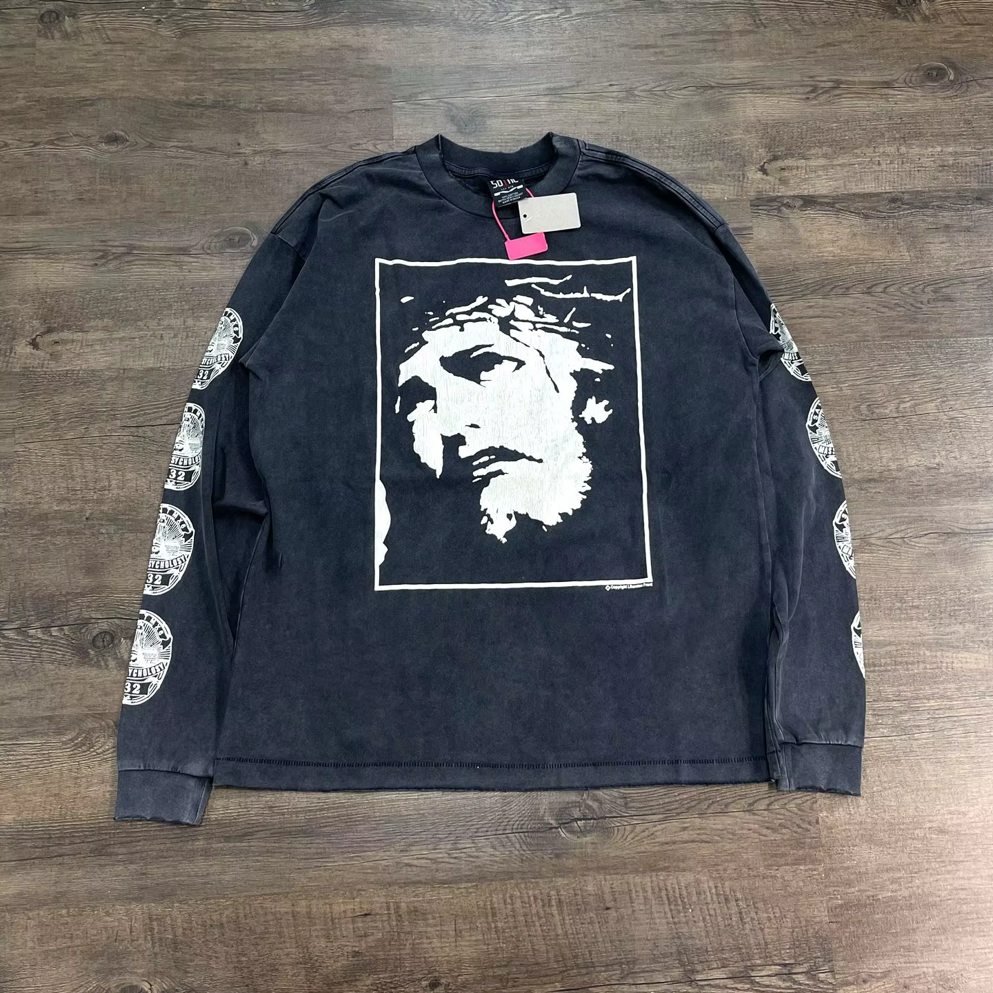 Yao mode Saint de Michael 25SS haute qualité coton à manches longues hauts t-shirt Streetwear surdim