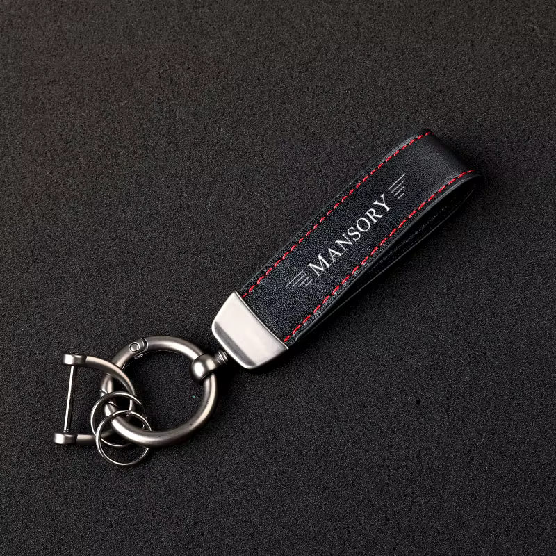 Porte-clés en cuir de luxe avec logo, porte-clés de voiture, bijoux pour Mansory, accessoires de voi