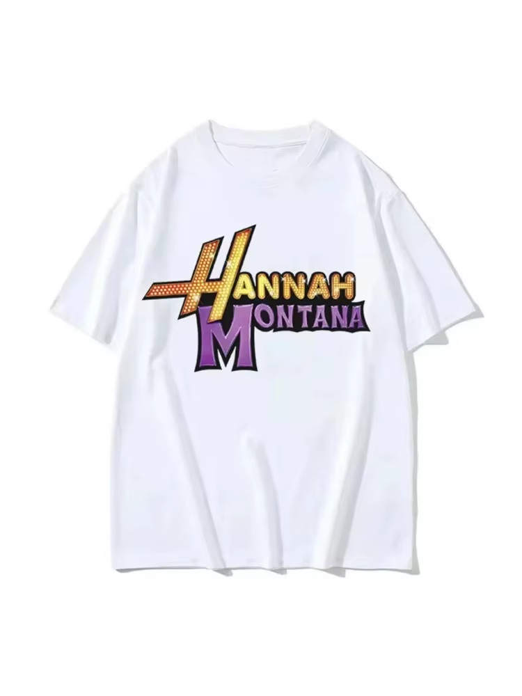T-shirt Hannah Montana pour femmes, Style moderne, graphique, Streetwear amusant, vêtements japonais