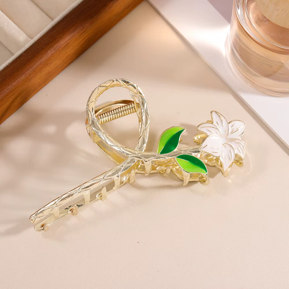Pince à cheveux Muguet avec charme éthéré pour femme, pince à chignon Kawaii antidérapante, idéale p