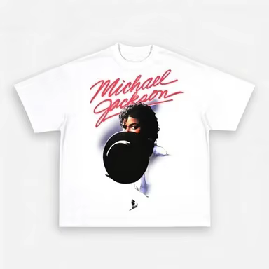 T-shirt à imprimé graphique Hot Salute To Michael Jackson MJ pour femmes et hommes, col rond, coton,