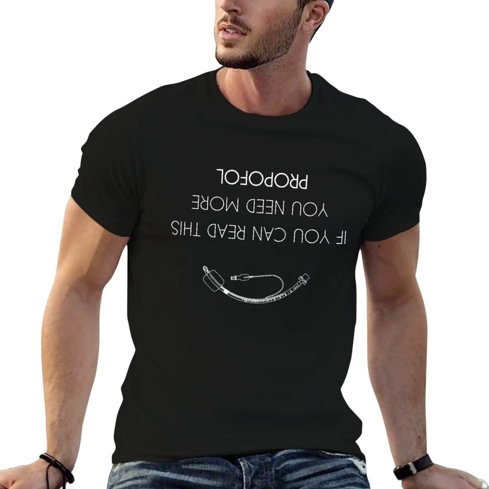 Homme chemises t pour Can si anaesthésie t plaine/T-Shirt cette chemise de lecture anesthésie homme 