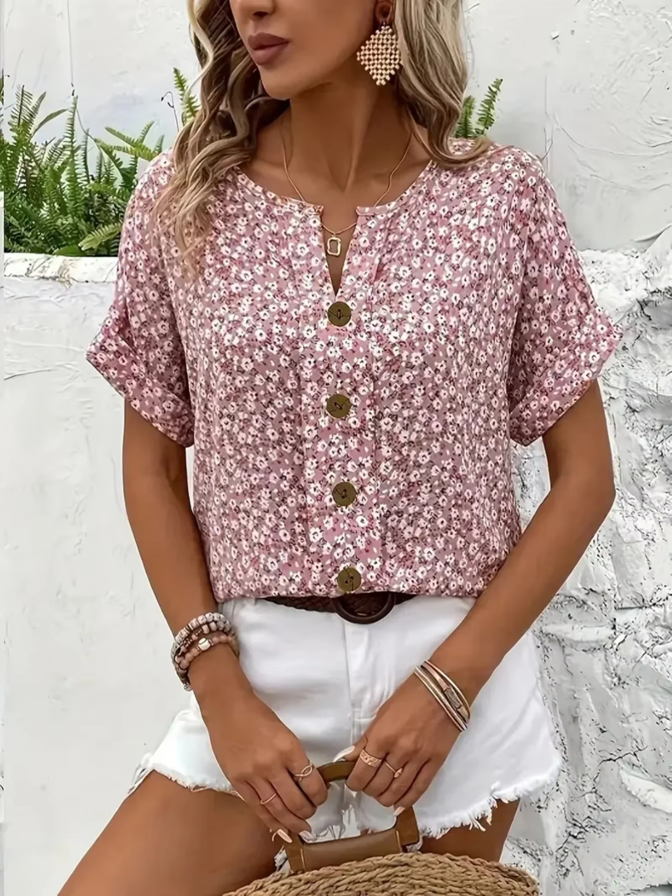 Chemises pour femmes grande taille 2025 printemps été nouvelle mode décontractée impression florale 