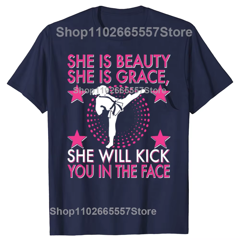 T-shirt de karaté drôle pour hommes et femmes, T-shirt décontracté, T-shirt de coup de pied de taekw