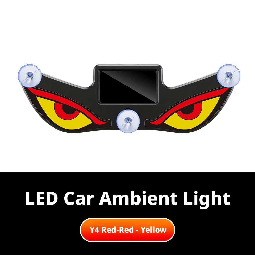Lampe d'ambiance BLALION Car Cool EYE à énergie solaire, lumière néon respirante, décoration de voit